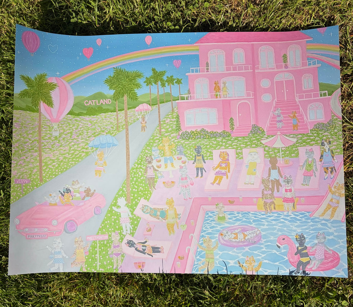 “Pretty cat avenue” art poster