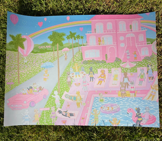 “Pretty cat avenue” art poster