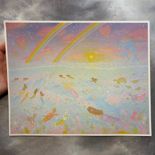 “Mermaid ocean” art print