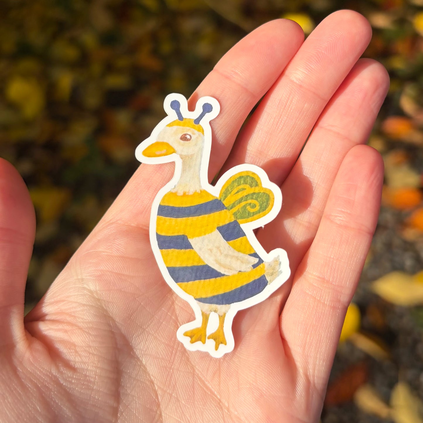 "Duck bee" sticker