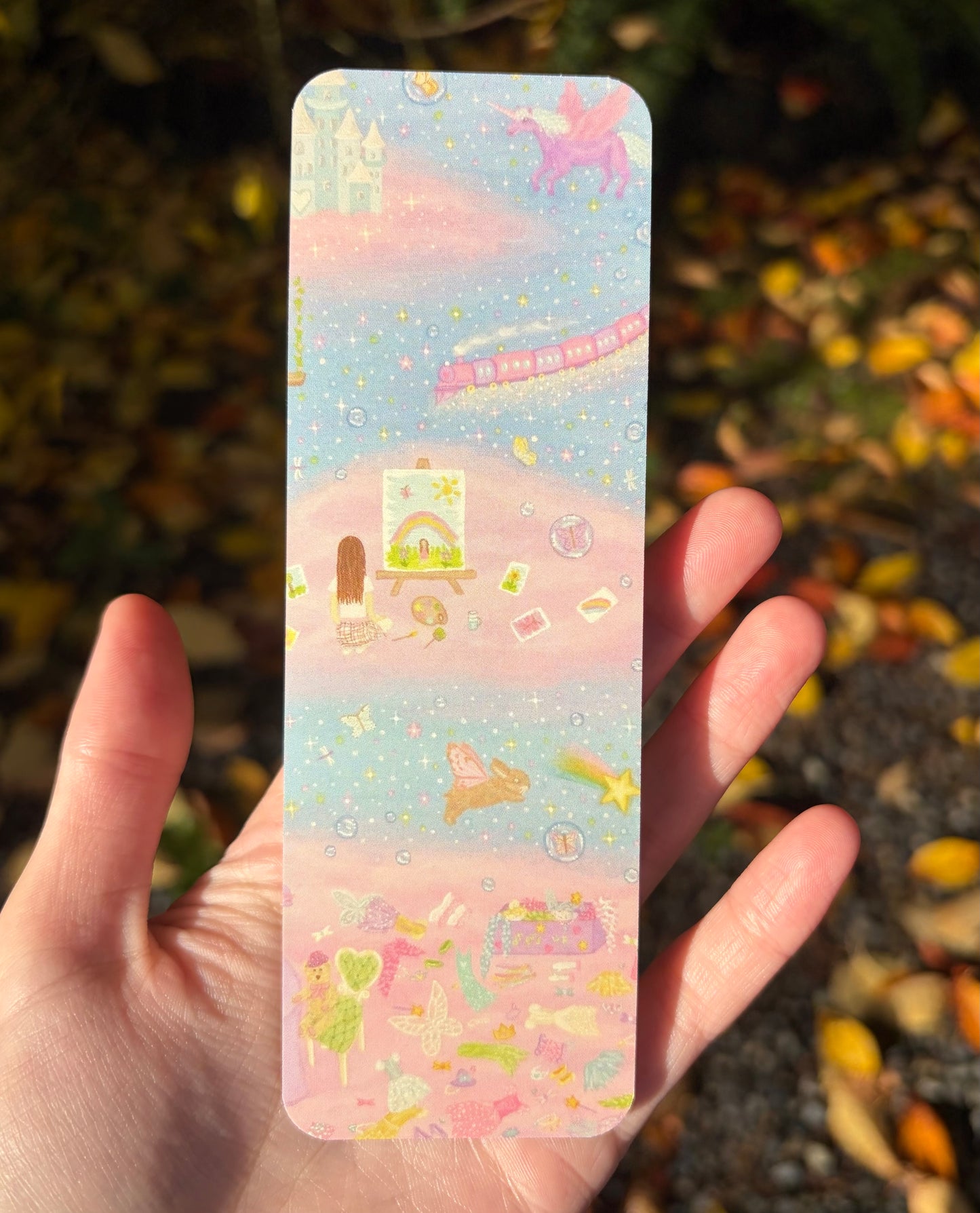 "Childhood nostalgia" art print, bookmark and sticker combo