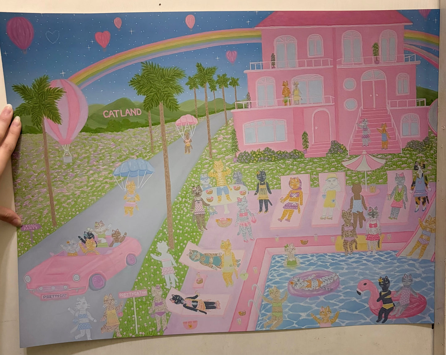 “Pretty cat avenue” art poster