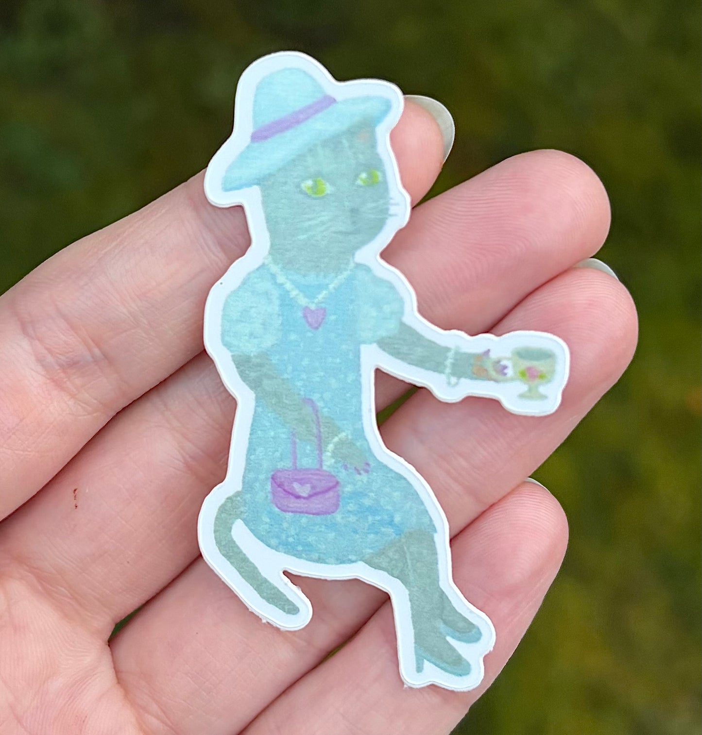 “Fashion cat” sticker