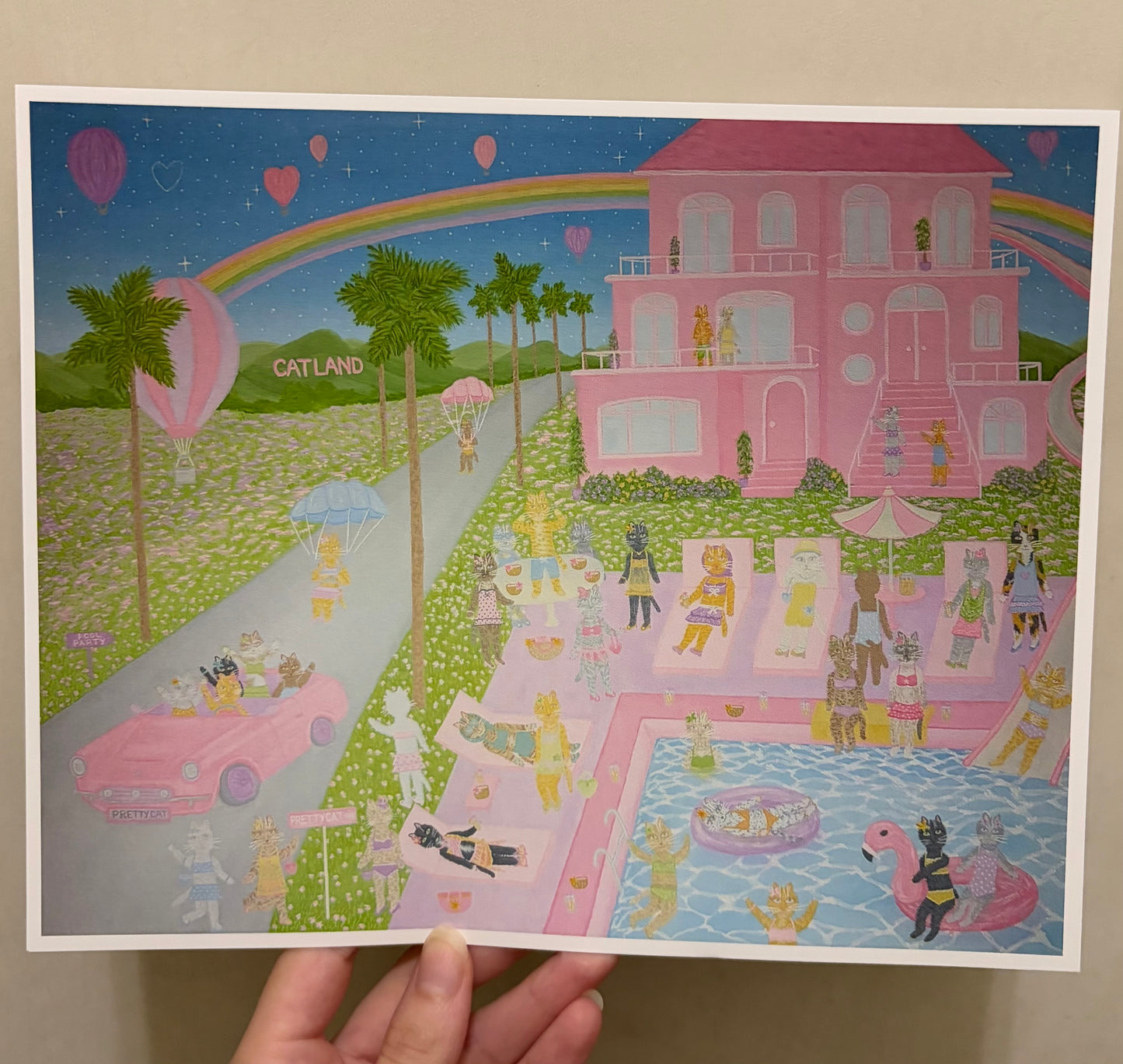 “Pretty cat avenue” art print