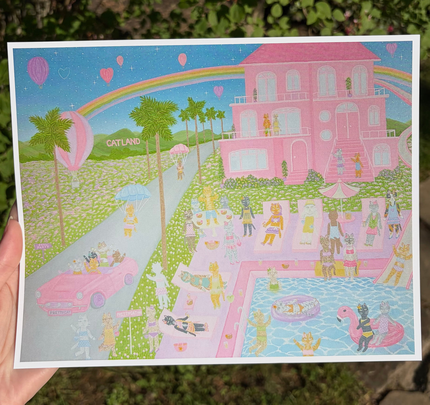 “Pretty cat avenue” art print