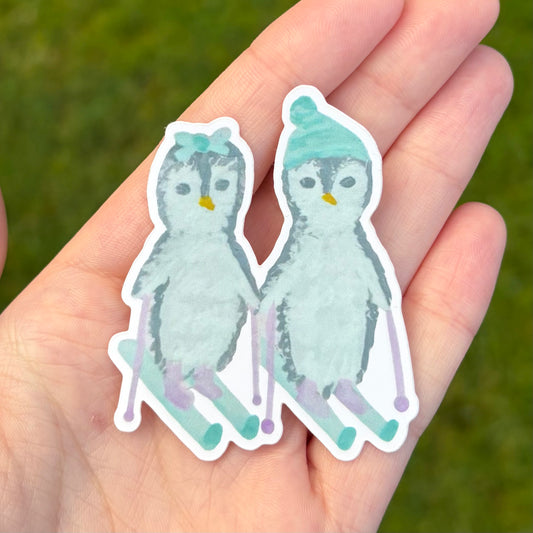 “Skiing penguins” sticker