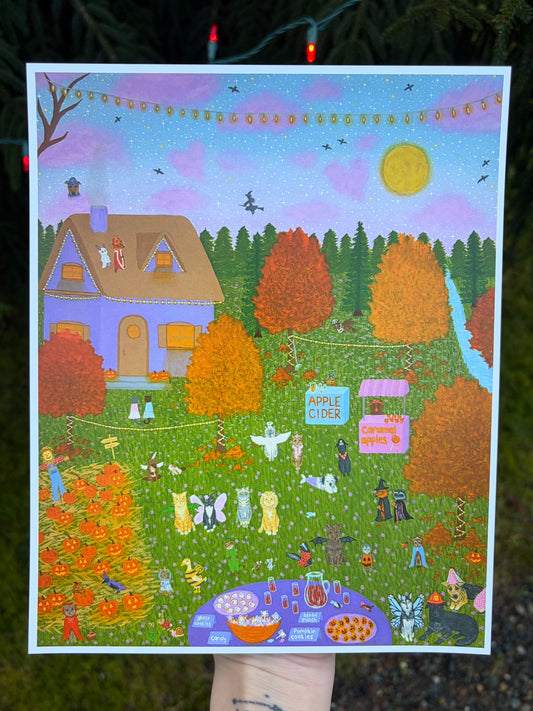 “Halloween party” art print