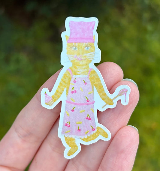 “Baker cat” sticker