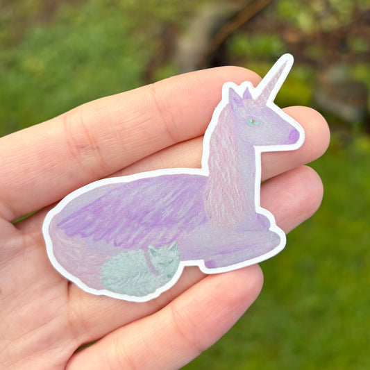 “Unicorn and fox” sticker