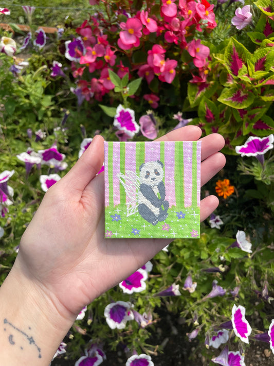 Mini panda painting original