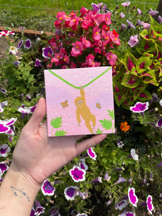 Mini monkey painting original
