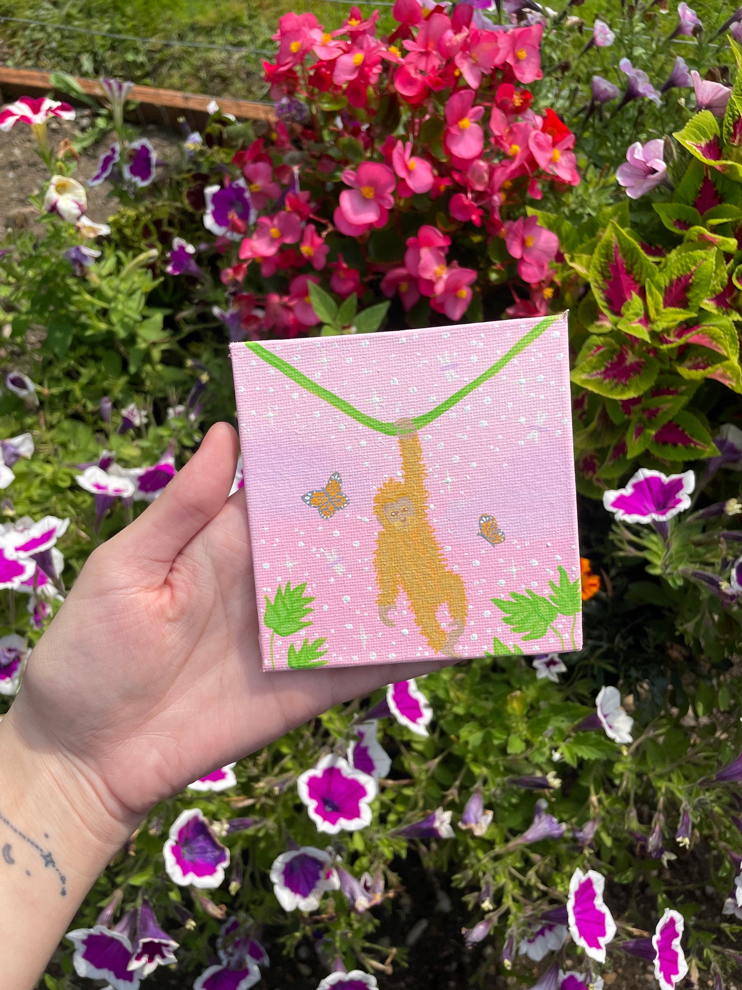 Mini monkey painting original