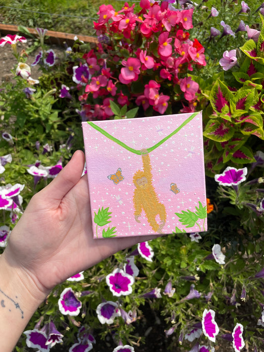 Mini monkey painting original