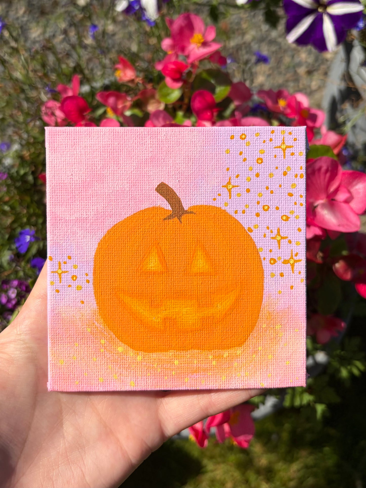 Mini pumpkin original painting