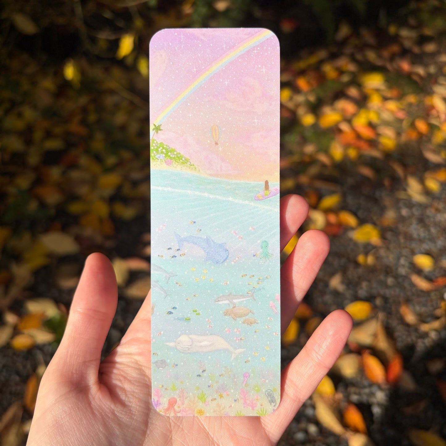 "Summer paradise" art print, bookmark and sticker combo