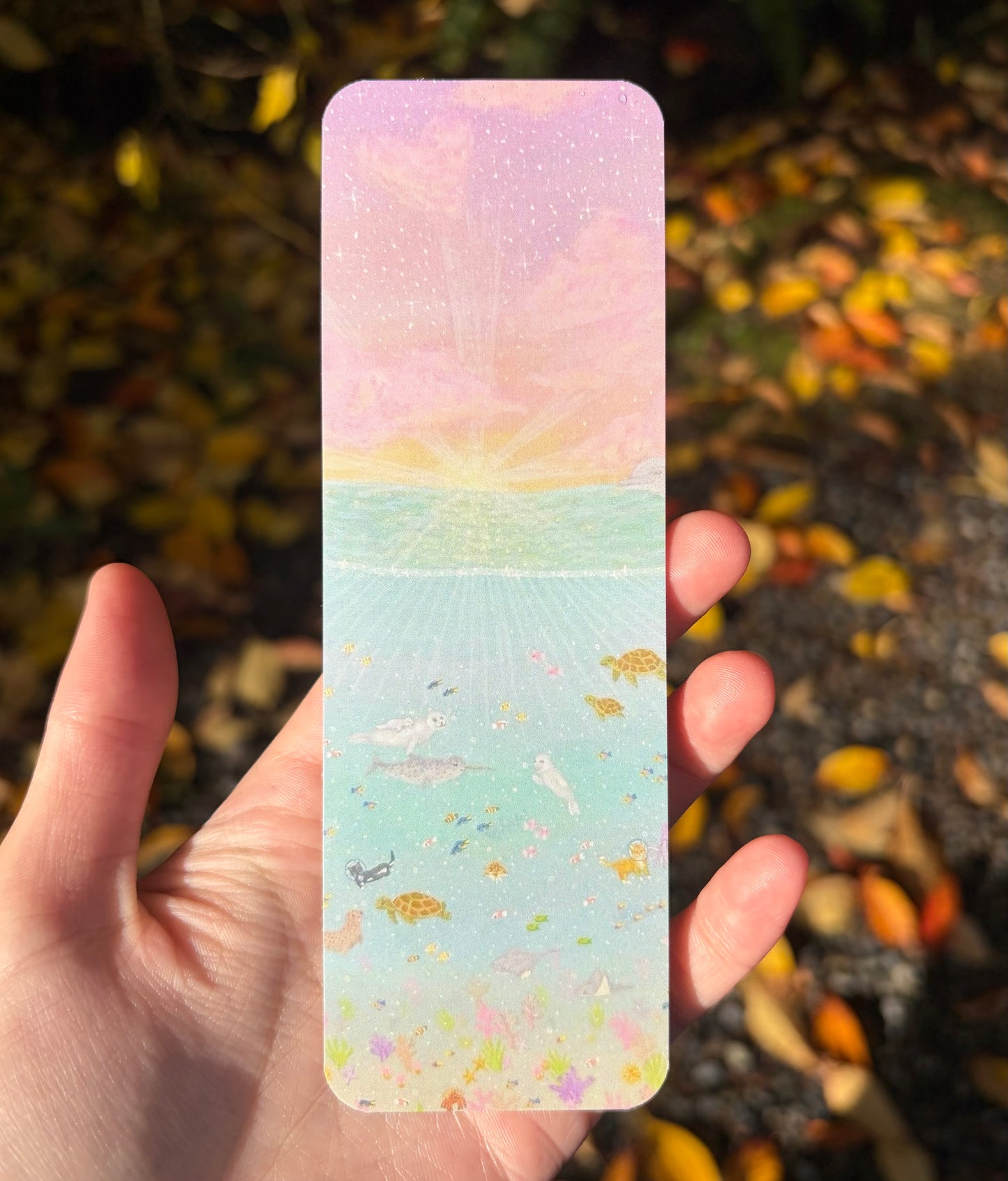 "Summer paradise" art print, bookmark and sticker combo